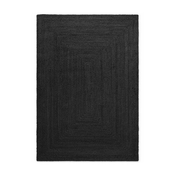 Schwarzer, beidseitig nutzbarer/handgewebter Jute-Teppich, 200 × 300 cm Juno - Hanse Home-image-4