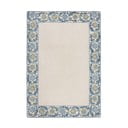 Blauer/elfenbeinfarbener, handgewebter Teppich mit Wollanteil, 200 × 290 cm Myla Floral Frame - Flair Rugs