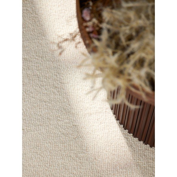 Cremefarbener, handgewebter runder Wollteppich, Ø 200 cm Puristic Knots - Elle Decoration-image-3