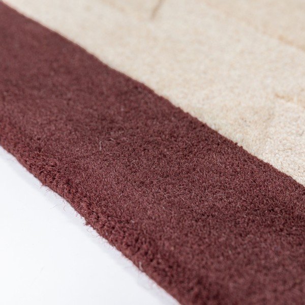Weinrot/in Naturfarbe, handgewebter Wollteppich, 200 × 290 cm Apex Border Wool - Flair Rugs-image-4