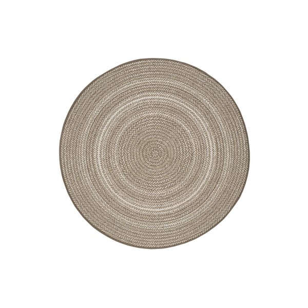 Beige/in Natur Teppich für Innen- und Außenbereiche ø 120 cm Silvana Rutto – Universal