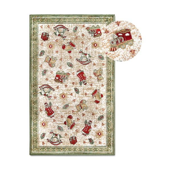Grüner Teppich mit Weihnachtsmotiv, mit Baumwollanteil, 50 × 80 cm Toy's Delight Green Christmas - Villeroy&Boch