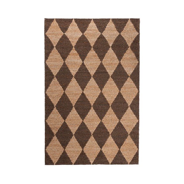 Brauner/naturfarbener, handgewebter Teppich mit Juteanteil, 160 × 230 cm Effie Diamond - Flair Rugs