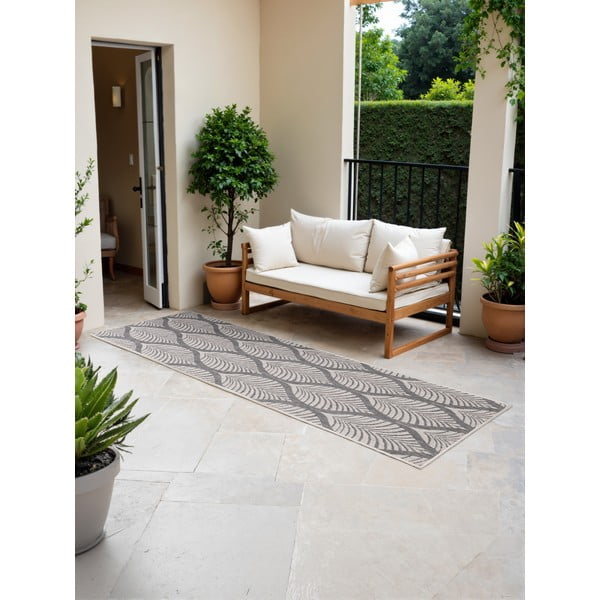 Laufmatte für drinnen und draußen in Grau und Elfenbein, 80 x 250 cm Duet Liora - Hanse Home-image-2