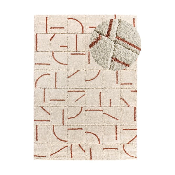 Teppich in Ziegelrot und Creme, 160 × 230 cm Brenda - Universal