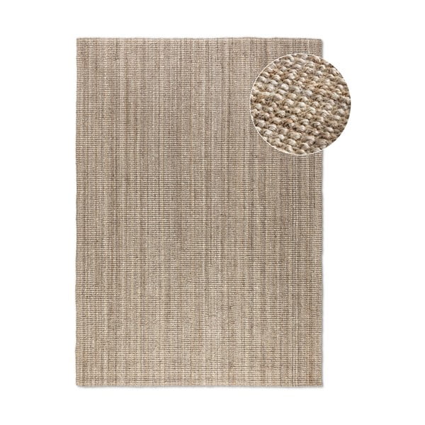 Taupefarbener Jute-Teppich, 190 × 280 cm Bouclé - Hanse Home