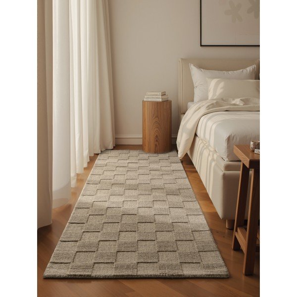 Beiger, handgewebter Läufer aus Wolle, 80 x 200 cm Scala - Villeroy&Boch-image-1