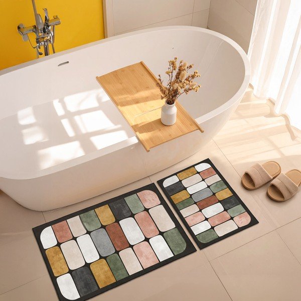 Badezimmervorleger im 2er-Set, 60 × 100 cm - Foutastic-image-2