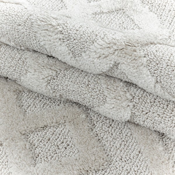 Cremefarbener runder Teppich, Durchmesser 80 cm Pisa - Ayyildiz Carpets-image-1