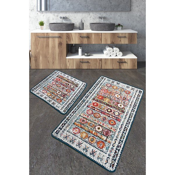 Badezimmervorleger im 2er-Set, 60 x 100 cm Weref - Foutastic-image-1