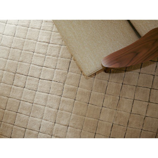 Handgewebter Wollteppich in Bernsteinfarbe, 230 × 300 cm Mosaic Amber - Lorena Canals-image-3