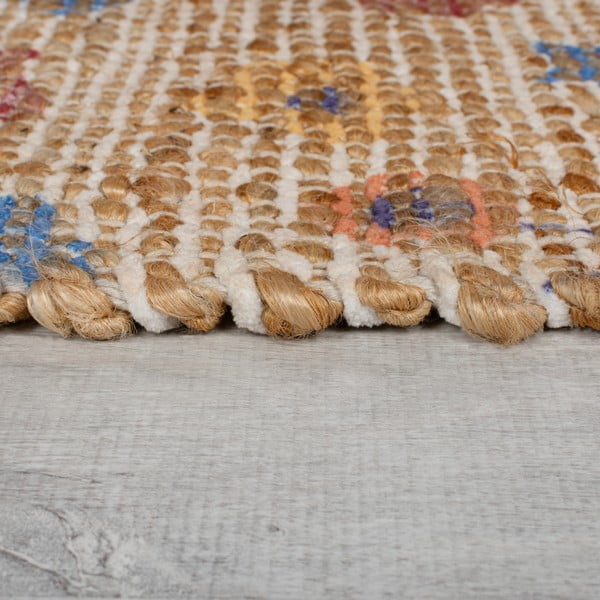 Handgewebter Teppich mit Juteanteil in Naturfarbe, 200 × 290 cm Taylor Patchwork - Flair Rugs-image-3