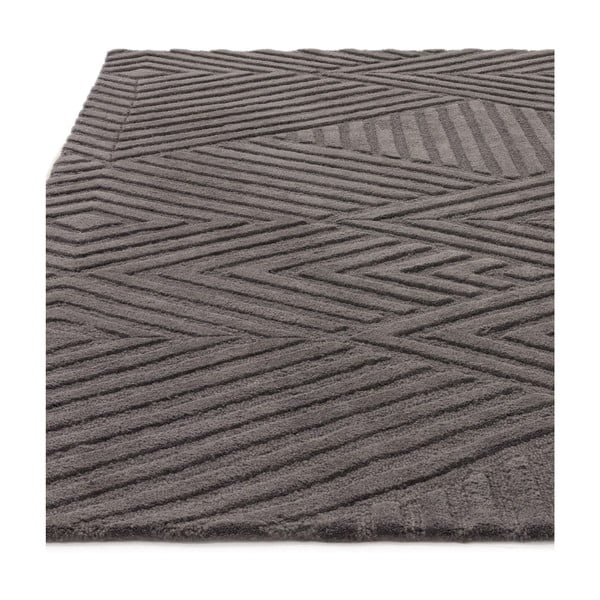 Anthrazitfarbener Wollteppich, 160 x 230 cm Hague - Asiatic Carpets-image-4