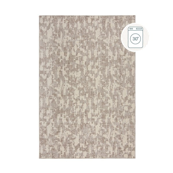Grau-beiger, waschbarer Teppich, 155 × 230 cm Connely - Flair Rugs