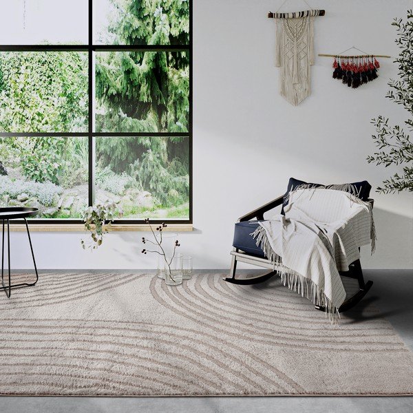 Beiger Teppich 160 × 235 cm Pigment Beige - Elle Decoration-image-1