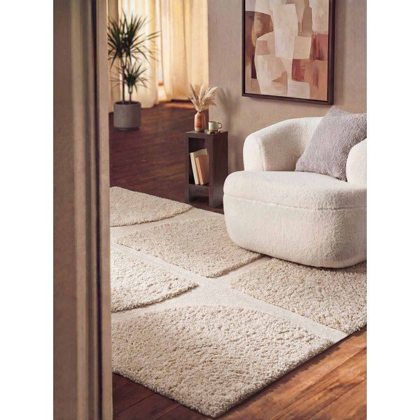 Cremefarbener, handgewebter Teppich, 160 × 230 cm Lambeth Jasper - Ted Baker-image-1