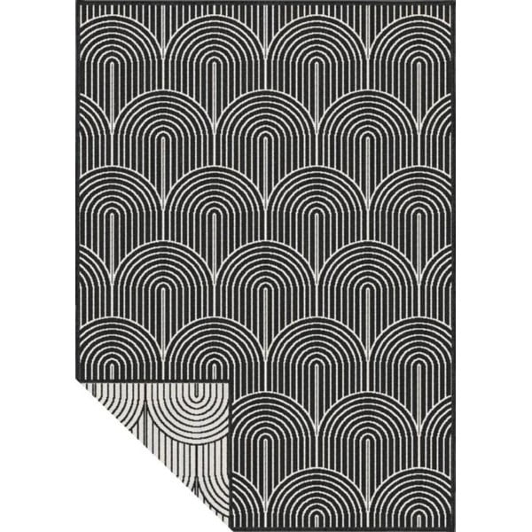 Schwarz-weißer Teppich für den Außenbereich, 160 × 230 cm Pangli Black - Hanse Home