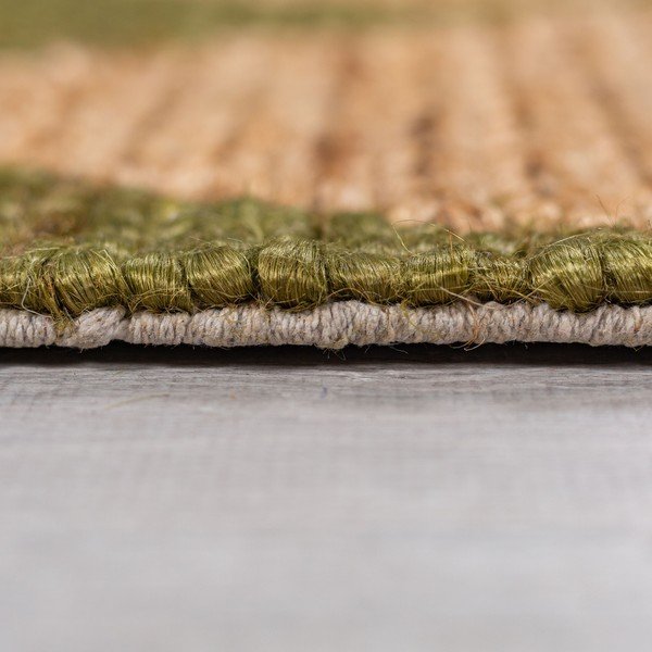 Grüner/naturfarbener, handgewebter Läufer mit Juteanteil, 80 x 230 cm Effie Diamond - Flair Rugs-image-3