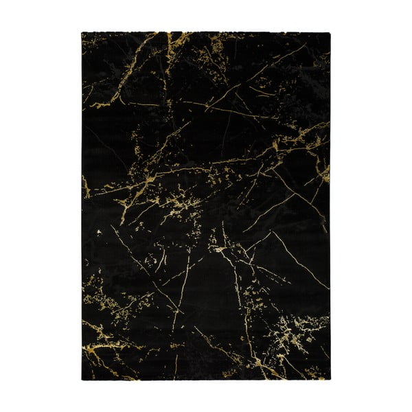 Schwarzer/in Gold Teppich 140x200 cm Gold Marble – Universal