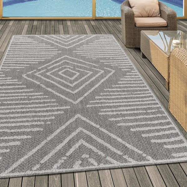 Grauer Outdoor-Teppich 120 × 170 cm Aruba - Ayyildiz Carpets-image-1
