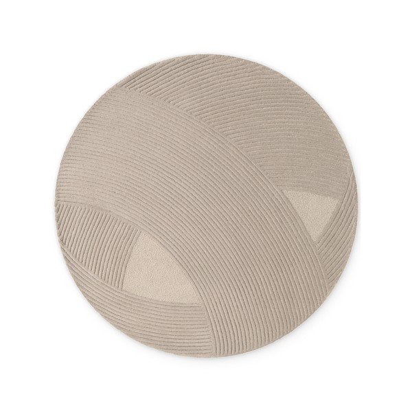 Beiger runder Wollteppich, Durchmesser 200 cm Kensington Victoria - Ted Baker