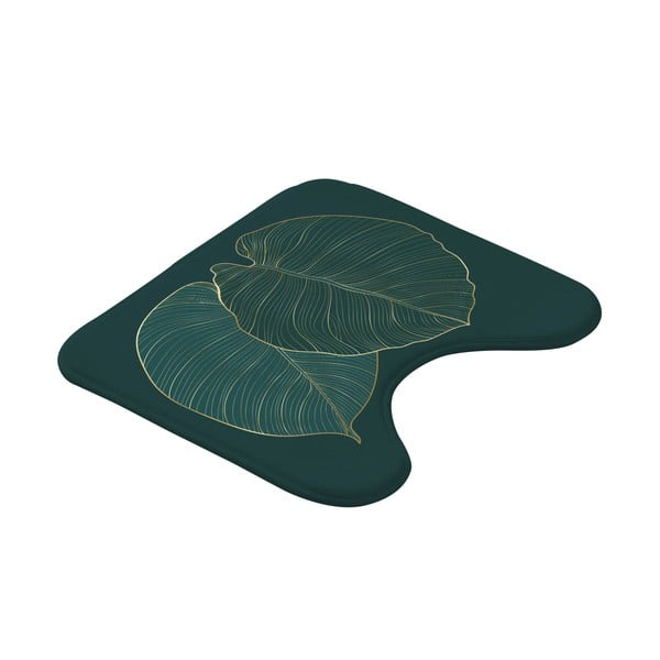 Dunkelgrüner Badezimmerteppich für das WC, 45 x 45 cm Jade - douceur d'intérieur-image-2