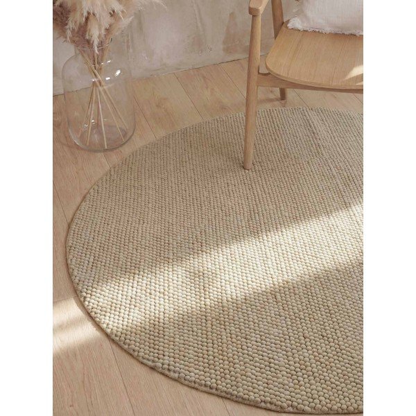 Handgewebter runder Wollteppich in Naturfarbe, Ø 200 cm Richmond Diana - Ted Baker-image-1