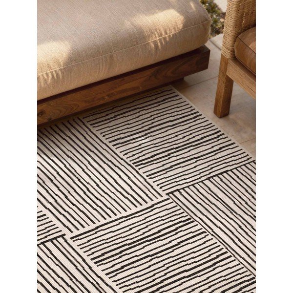 Schwarz/cremefarbener Teppich für den Innen- und Außenbereich, 120 × 170 cm Haringey Nightingale - Ted Baker-image-2