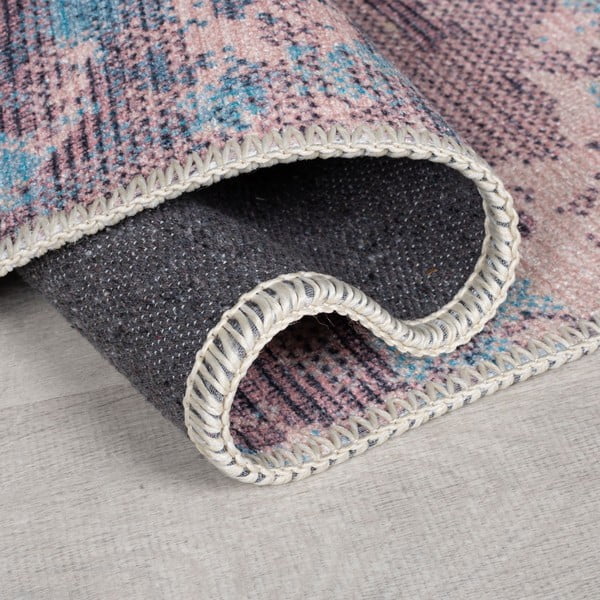 Blau-violetter, waschbarer Teppich mit einem Anteil an recycelten Fasern, 80 x 150 cm Reid - Flair Rugs-image-2