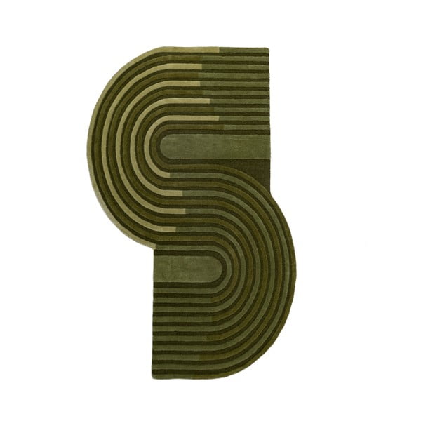 Grüner, handgewebter Wollteppich, 200 × 290 cm Conway Retro - Flair Rugs