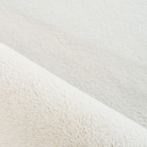 Cremefarbener, waschbarer, runder Teppich, Ø 120 cm Pouffy - Ayyildiz Carpets-image-1