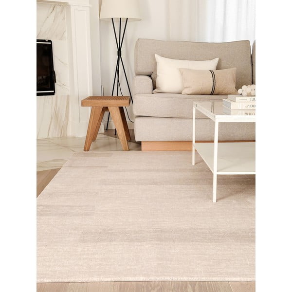 Beiger Wollteppich, 160 × 240 cm Agnus Brush Lines - Agnella-image-1