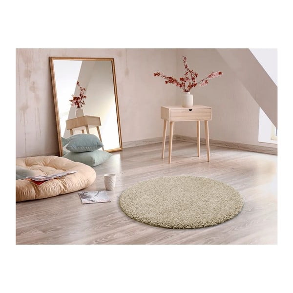 Cremefarbener Teppich ø 100 cm Aqua Liso – Universal-image-1