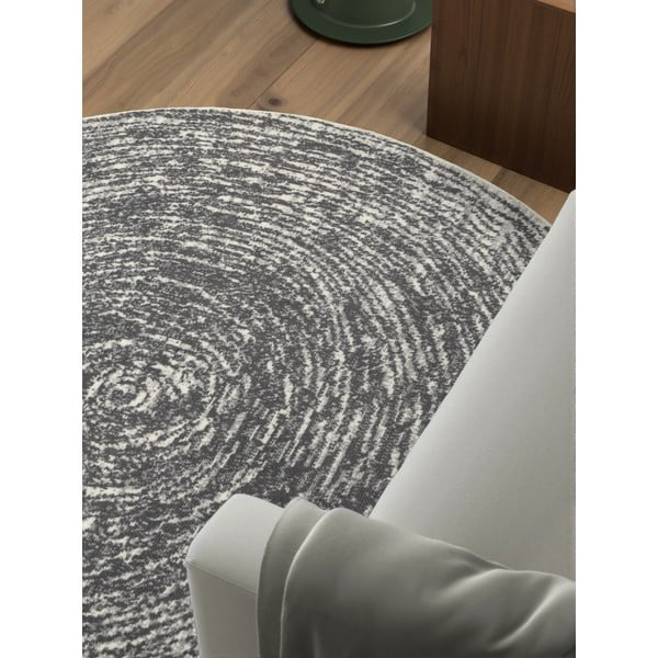 Grau-cremefarbener runder Teppich, Ø 120 cm Gloria Cavallo - Hanse Home-image-2