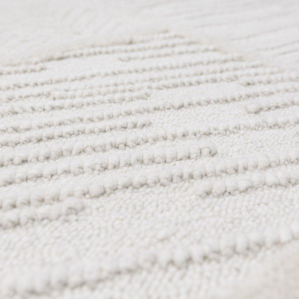 Weißer, handgewebter Teppich mit Wollanteil, 200 x 300 cm Sculptured Blocks - Flair Rugs-image-2