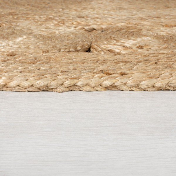 Beige/naturfarben, handgewebter runder Jute-Teppich, Ø 150 cm Arya - Flair Rugs-image-4