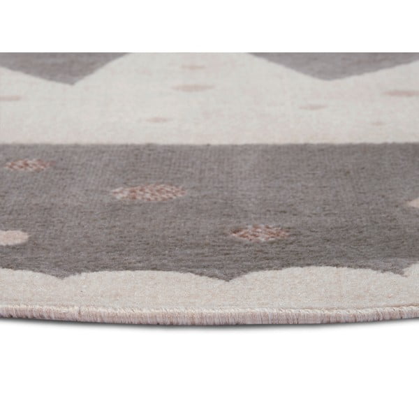 Grauer Kinderteppich, Ø 140 cm Crown - Hanse Home-image-1