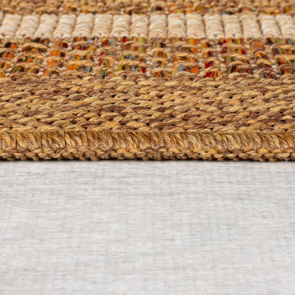 Laufmatte für den Außenbereich in Naturfarbe, 80 x 230 cm Layla Border - Flair Rugs-image-4