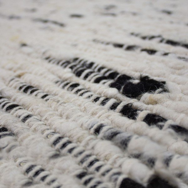 Grauer/elfenbeinfarbener, handgewebter Wollteppich, 140 × 200 cm Ellsa - Flair Rugs-image-3