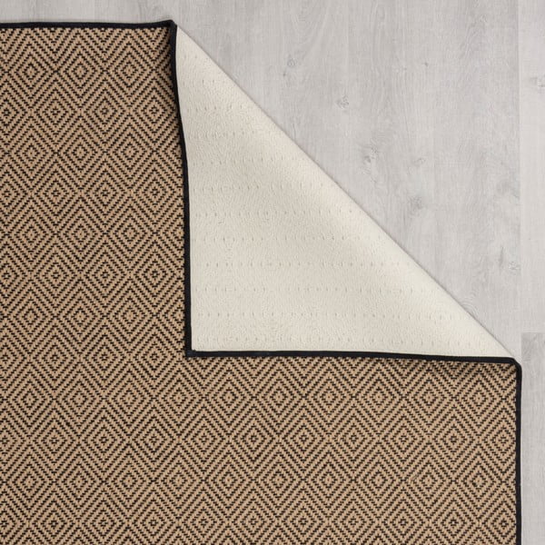 Schwarzer/naturfarbener Jute-Läufer 60 × 800 cm Diamond - Flair Rugs-image-2