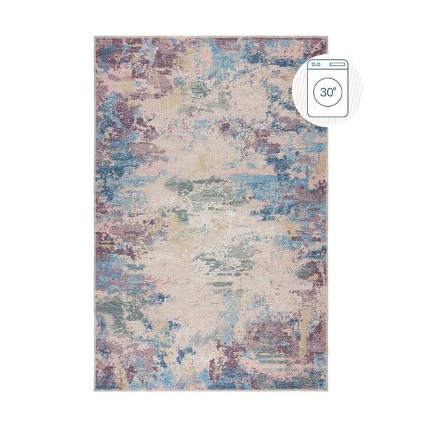 Blau-violetter, waschbarer Teppich mit einem Anteil an recycelten Fasern, 80 x 150 cm Reid - Flair Rugs
