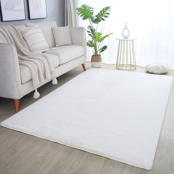 Cremefarbener, waschbarer Teppich, 60 × 110 cm Pouffy - Ayyildiz Carpets-image-1