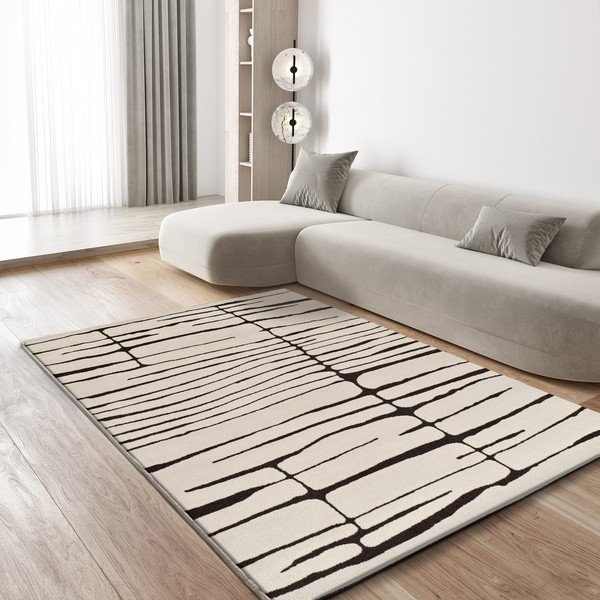 Cremefarbener Teppich 160 × 230 cm Retro - Universal-image-1