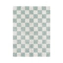 Hellblau-cremefarbener, waschbarer, handgewebter Baumwollteppich, 120 x 160 cm Kitchen Tiles Blue Sage - Lorena Canals