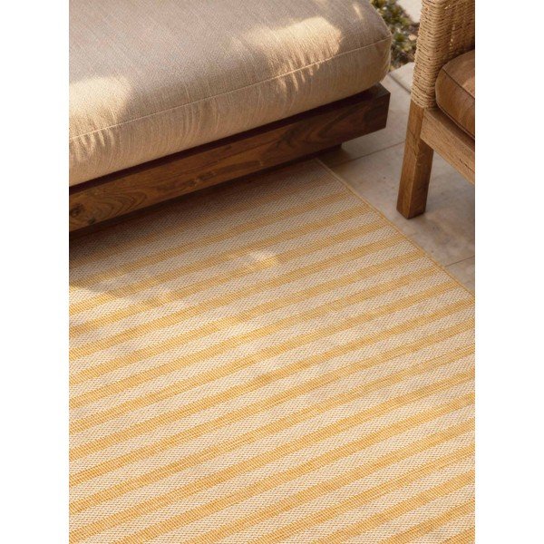Ockergelber/cremefarbener Teppich für den Innen- und Außenbereich, 160 × 230 cm Haringey Linley - Ted Baker-image-2