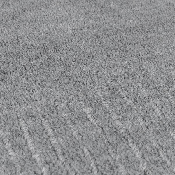 Grau-beiger, handgewebter Wollteppich, 200 × 290 cm Textured Wool Border - Flair Rugs-image-3