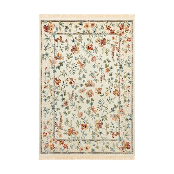 Cremefarbener Viskose-Teppich, 160 × 230 cm Oriental Flowers - Hanse Home