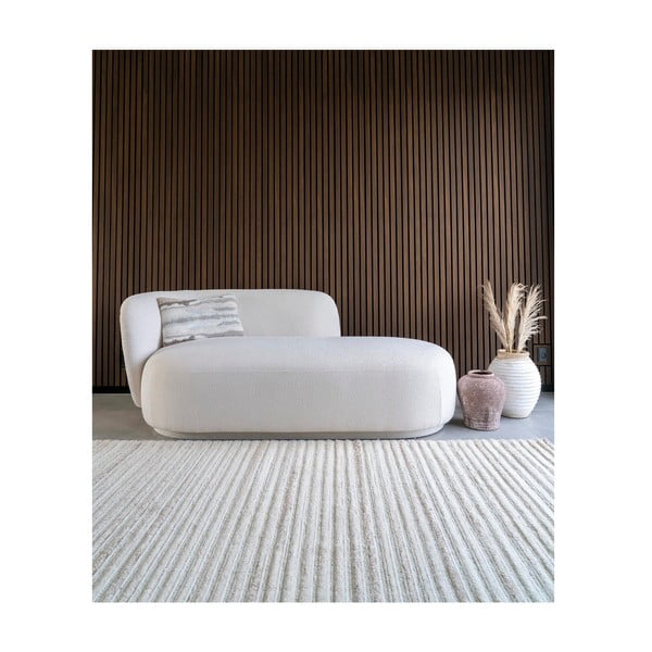 Cremefarbener, handgewebter Läufer aus Wolle, 80 x 180 cm Mango - House Nordic-image-1