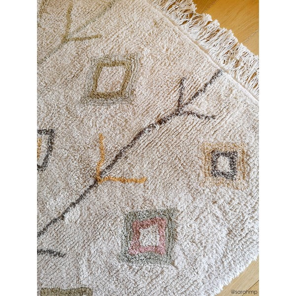 Beiger, waschbarer, handgewebter Baumwollteppich, 170 x 240 cm Kaarol Earth - Lorena Canals-image-4