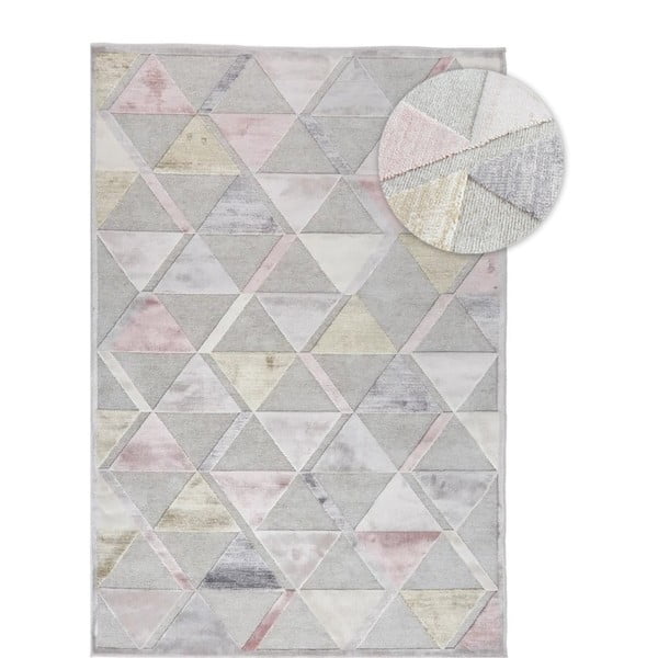 Grauer Teppich 60x110 cm Margot Triangle – Universal